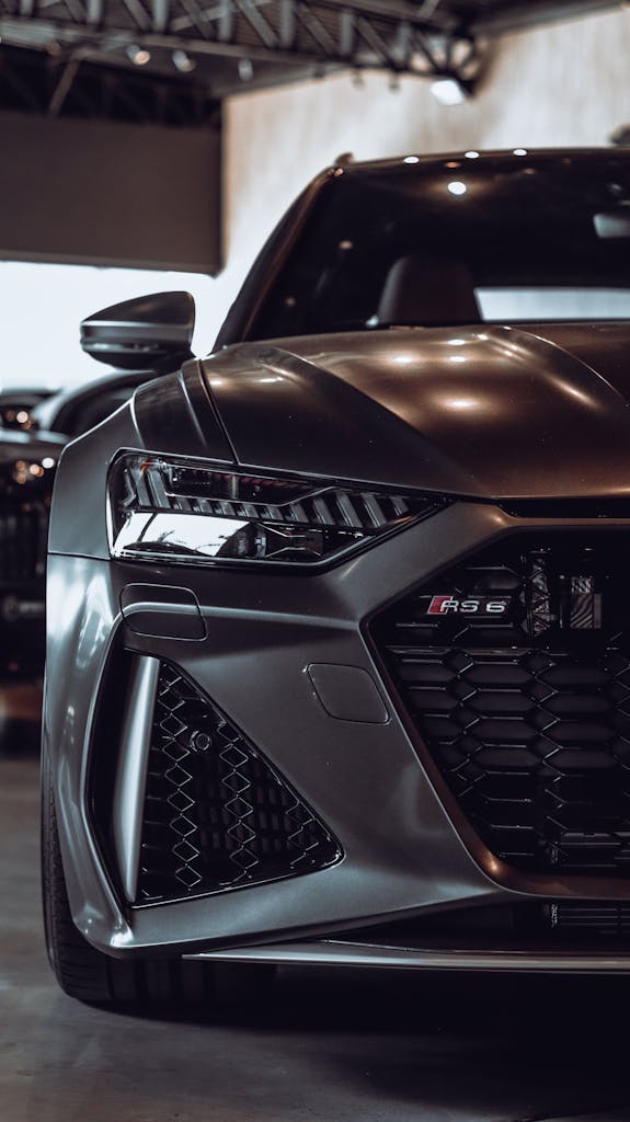 Brown Luxury Car in a Parking Lot